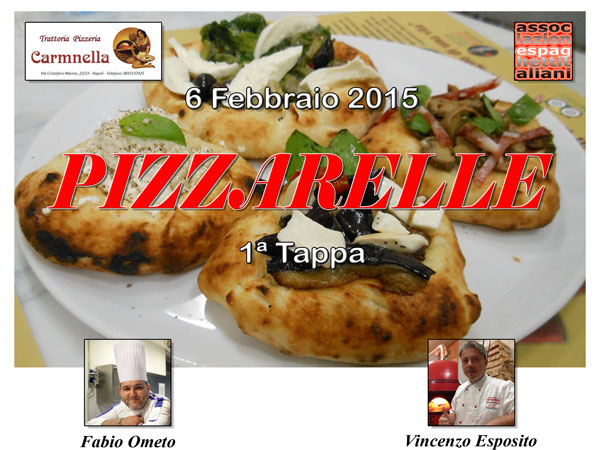 1 Tappa di Pizzarelle a Go Go c/o la Pizzeria Carmnella di Napoli con il Pizzaiolo Vincenzo Esposito e lo Chef Fabio Ometo