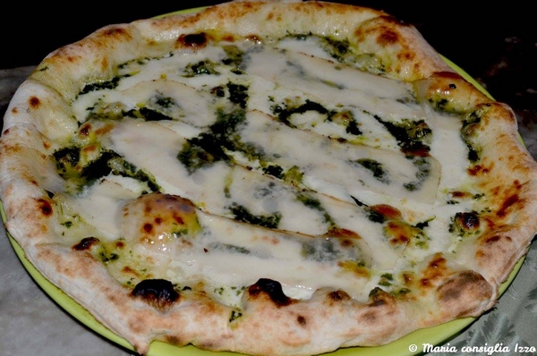 Antica Trattoria Innarone di Caserta - Pizza al pesto con lardo di maialino nero