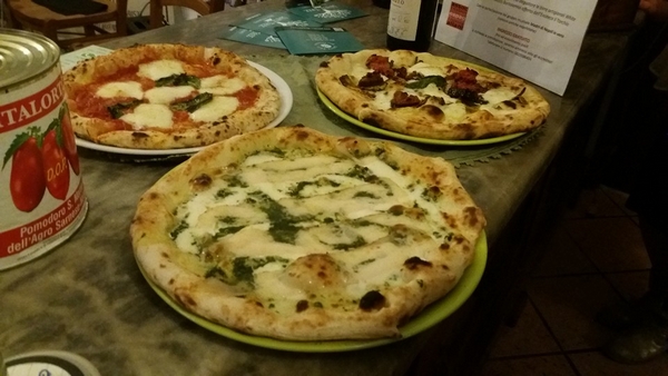 Antica Trattoria Innarone di Caserta - le tre pizze in degustazione