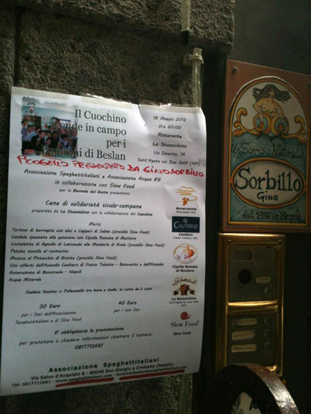 05/06 - Conferenza Stampa di presentazione dei 15 giorni di sensibilizzazione per i Bambini di Beslan c/o Pizzeria Sorbillo