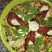 Pizza con spuma di zucchine, bresaola e rucola, e provola di Agerola - -