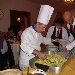 Lo Chef Michele impiatta una deliziosa pietanza  : cortecce con salsicce e broccoli - Cena con Ballo al Ristorante la Chiocciola a Boscotrecase , con l