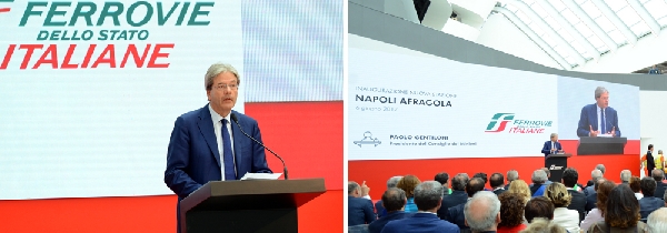 -Presidente Paolo Gentiloni inaugurazione Stazione Afragola Napoli