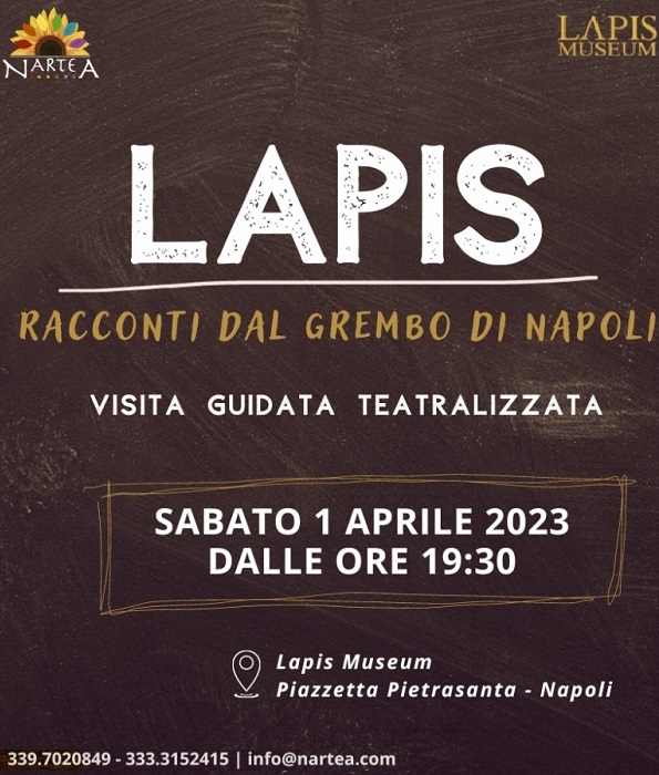 Alla scoperta del Museo dell'acqua, NarteA torna nel sottosuolo partenopeo con Lapis - Storie dal grembo di Napoli il 1 aprile