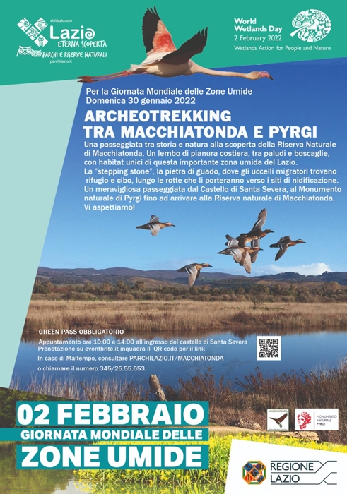 30/01 - Per la Giornata delle Zone Umide (02/02) - Archeotrekking tra Macchiarotonda e Pyrgi