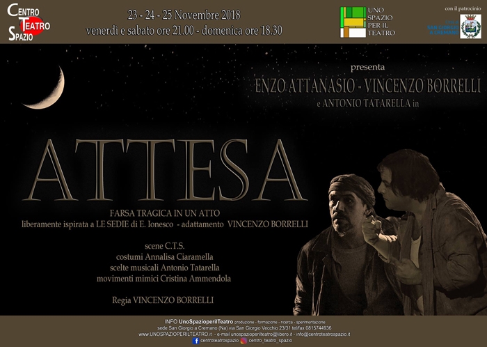 Dal 23 al 25 Novembre - Centro Teatro Spazio - San Giorgio a Cremano (NA) - Attesa, farsa tragica in un atto