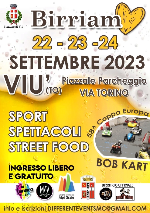 Dal 22 al 24 settembre - Piazzale Parcheggio Via Torino - Viù (TO) - Birriam