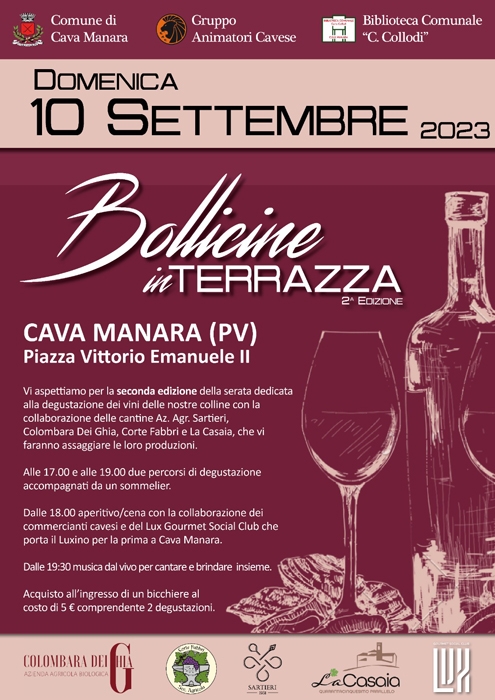 10/09 - Piazza Vittorio Emanuele II - Cava Manara (PV) - Bollicine in Terrazza - 2ª Edizione