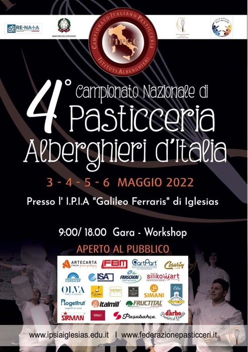 Dal 3 al 6 Maggio - IPSIA Galileo Ferraris - Iglesias (CI) - 4° Campionato di Pasticceria Alberghieri d