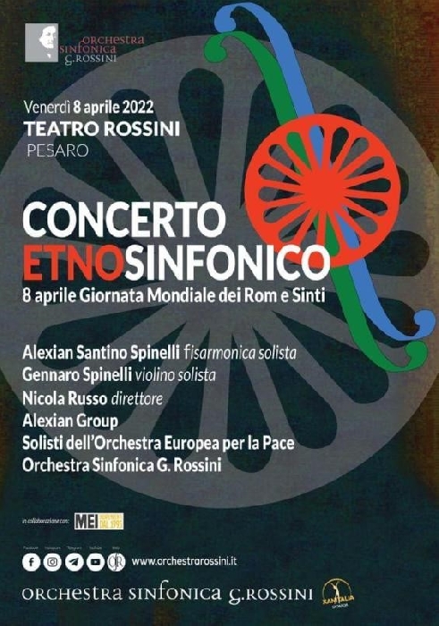 08/04 - Teatro Rossini - Pesaro (PU) - Concerto EtnoSinfonco per la Giornata Mondiale dei Rom e Sinti