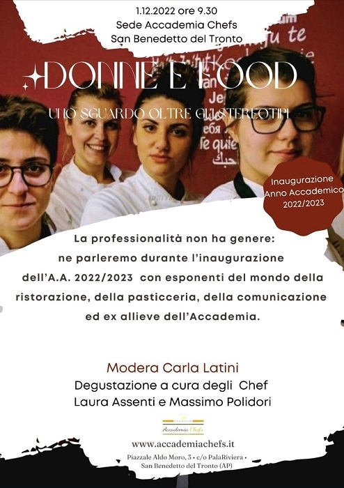 01/12 - Sede Accademia Chefs - San Benedetto del Tronto (AP) - Donne e Food - uno sguardo oltre gli stereotipi