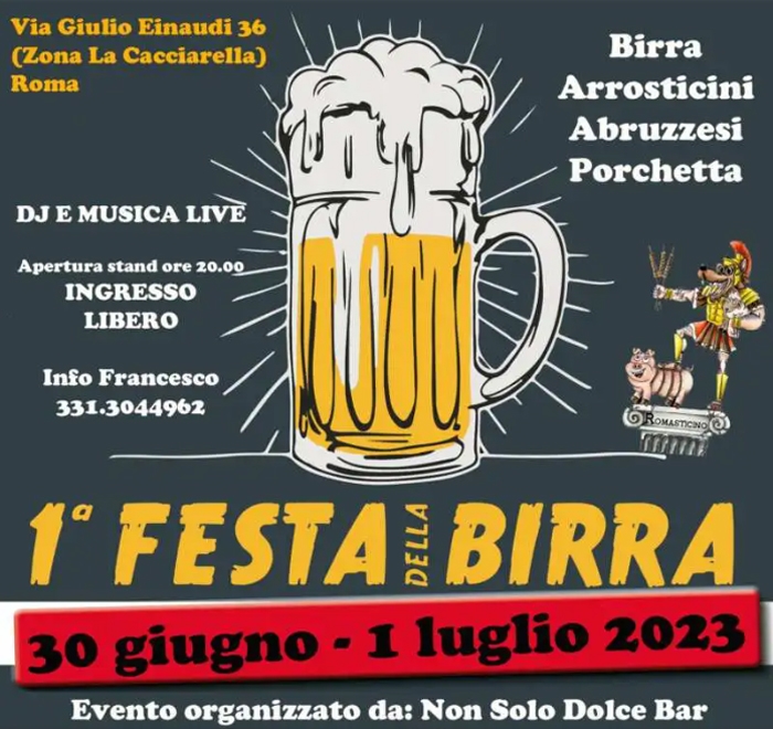 30 Giugno e 1 Luglio - Roma - 1ª Festa della Birra