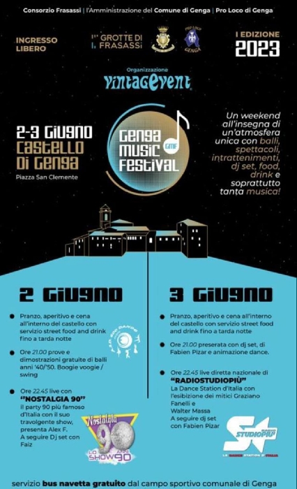 2 e 3 Giugno - Castello di Genga (AN) - Genga Music Festival