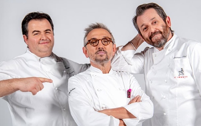 Gli chef Esposito, Barbieri e Tomei