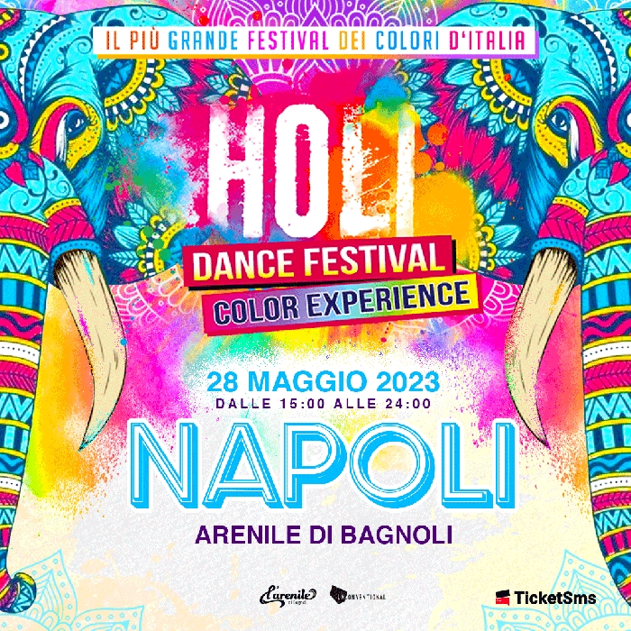 28/05 - Arenile di Bagnoli - Napoli - Holi Dance Festival Color Experience - Il più grande Festival dei Colori d