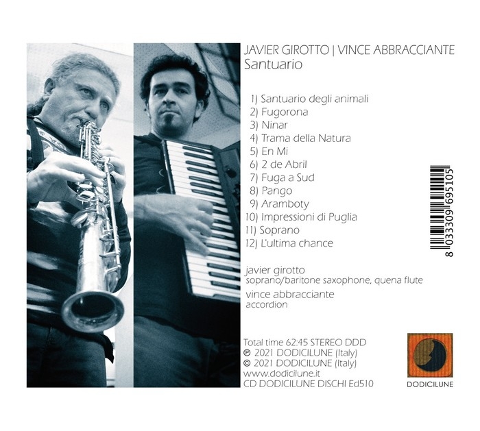 Javier Girotto e Vince Abbracciante - Santuario (Copertina Retro)