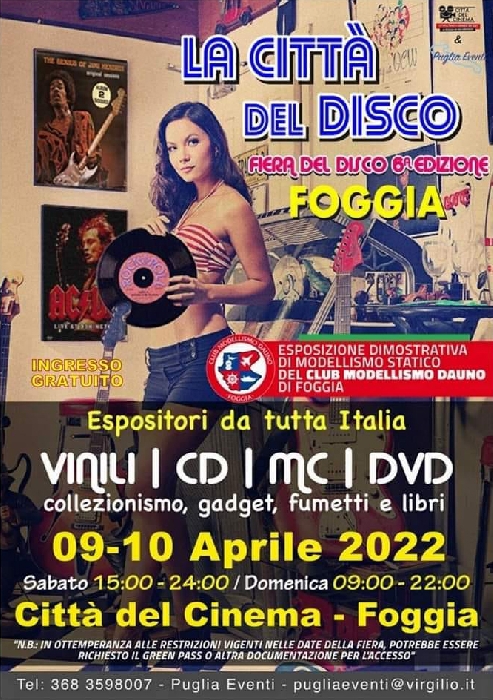 9 e 10 Aprile - Città del Cinema - Foggia - La Città del Disco - Fiera del Disco