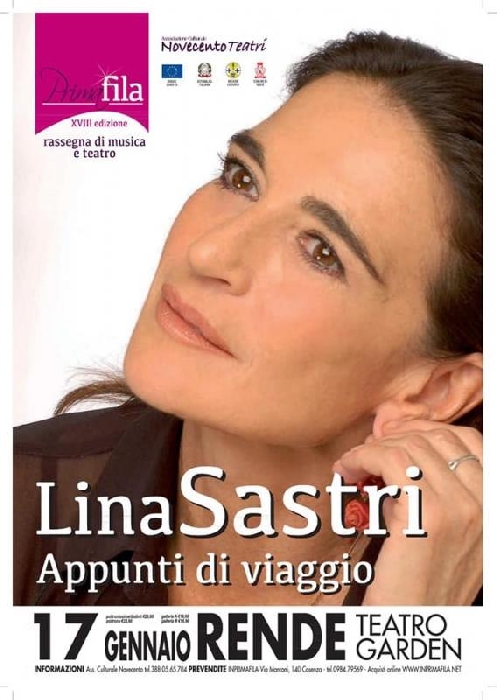 17/01 - Cine Teatro Garden - Rende (CS) - Lina Sastri in Appunti di viaggio