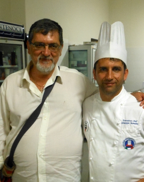 Lo Chef Giuseppe Romano di ME Restaurant di Pizzo Calabro (VV) con Luigi Farina