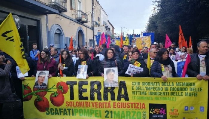 Marcia in memoria delle vittime di mafia a Scafati