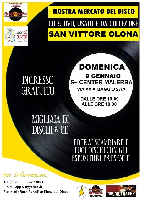 9 Gennaio 2022 - S+ Center Malerba - San Vittore Olona (MI) - Mostra mercato del Disco