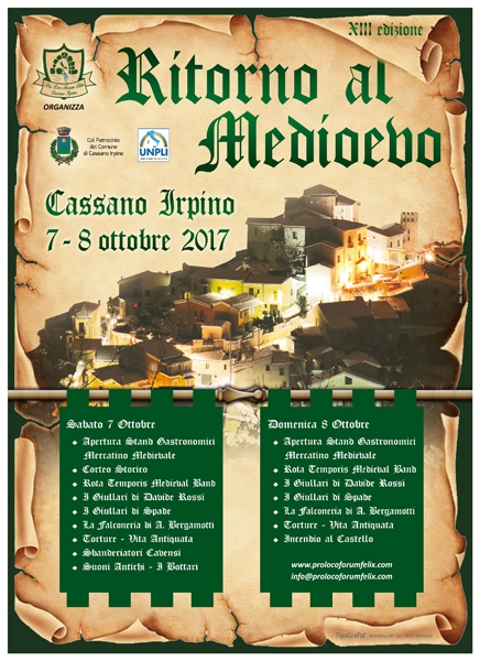 Ritorno al Medioevo a Cassano Irpino (AV) il 7 e 8 ottobre