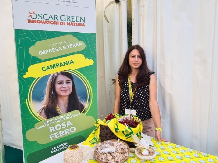 Rosa Ferro vince lOscar Green Coldiretti per la Campania nella categoria 5.Terra