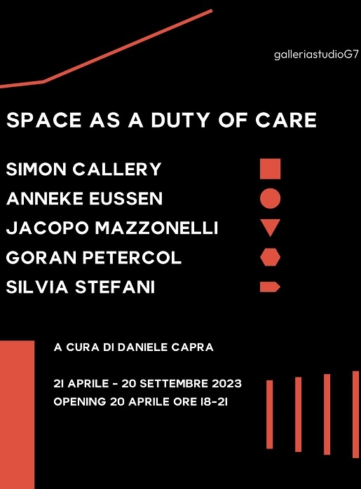 SPACE AS A DUTY OF CARE alla Galleria Studio G7 dal 21 aprile al 23 settembre