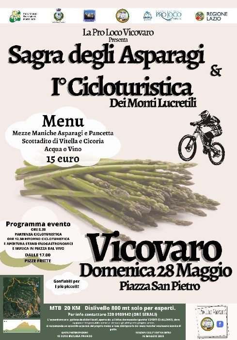 28/05 - Piazza San Pietro - Vicovaro (RM) - Sagra degli Asparagi e 1ª Cicloturistica dei Monti Lucretili