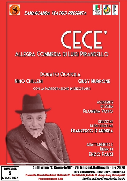 Samarcanda Teatro debutta con Cecè di Pirandello

