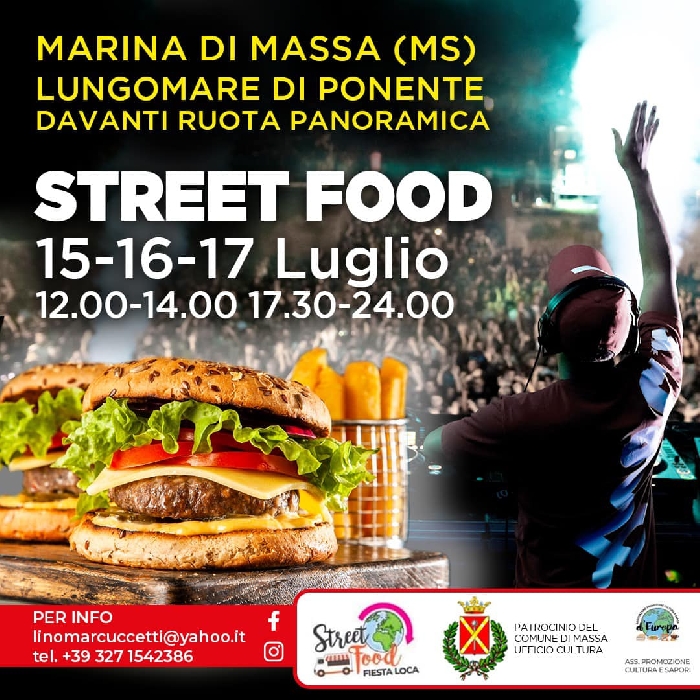 Dal 15 al 17 Luglio - Lungomare di Ponente - Marina di Massa (MS) - Street Food