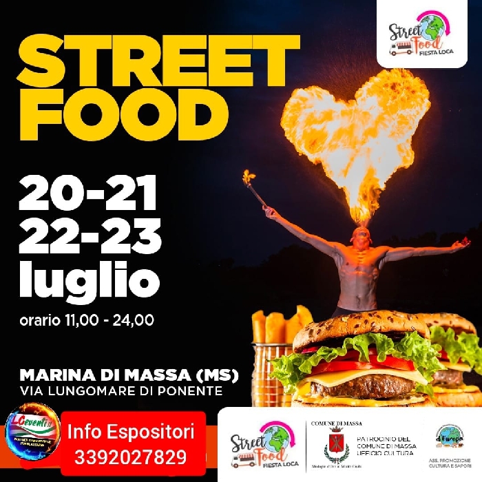 Dal 20 al 23 Luglio - Via Lungomare di Ponente - Marina di Massa (MS) - Street Food