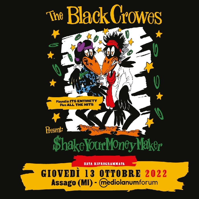 Il tour dei BLACK CROWES è RINVIATO di un anno. La data italiana è riprogrammata per il 13 ottobre 2022!