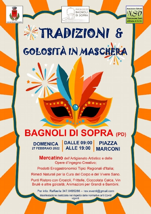 27/02 - Piazza Marconi - Bagnoli di Sopra (PD) - Tradizioni e Golosità in maschera