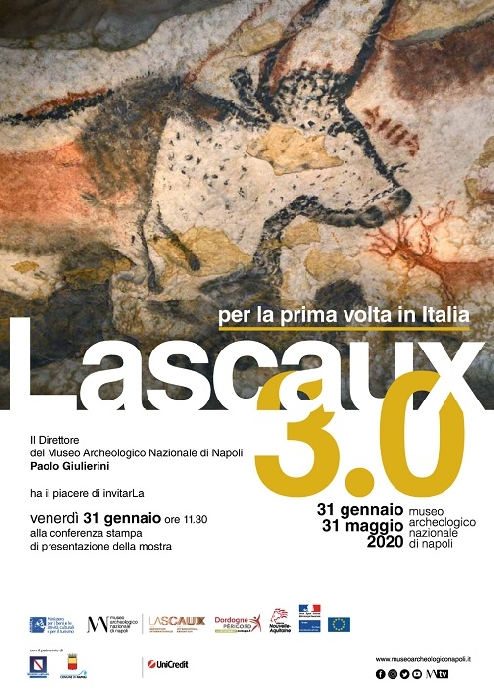 Venerd 31 gennaio (ore 11.30) la conferenza stampa al MANN della mostra Lascaux 3.0, l'exhibit per la prima volta in Italia 
