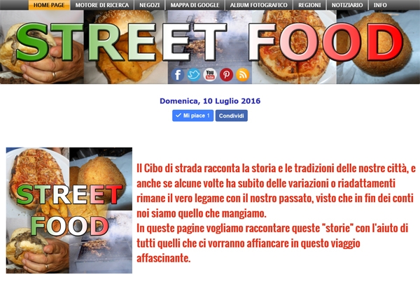 Home Page provvisoria di Italy Street Food