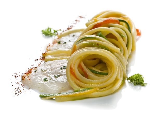 Ricetta inserita su spaghettitaliani.com da Heinz Beck: Linguine con spigola