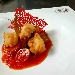 -Baccal� e peperoni fritti, accompagnati da un filetto di pomodoro - -