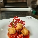 -Baccal� e peperoni fritti, accompagnati da un filetto di pomodoro - -