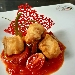-Baccal� e peperoni fritti, accompagnati da un filetto di pomodoro - -