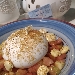 -Burrata alla bottarga con macedonia di pomodori e lupini di terra - -