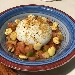 -Burrata alla bottarga con macedonia di pomodori e lupini di terra - -