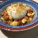 -Burrata alla bottarga con macedonia di pomodori e lupini di terra - -