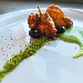 -Coniglio alla ligure con crema e polvere di piselli - -