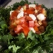 -Corona di rucola con insalata di pomodoro e bocconcini di bufala - -