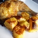 -Cosciotto di pollo al forno con patate - -