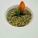 -Fregola al nero di seppia con battuto di asparagi e nocciole tostate - -