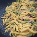 -Garganelli con speck e polvere di pane aromatizzato al limone - -