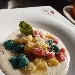 -Gnocchi di patate arlecchino con salsa al pecorino sardo - -