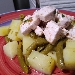 -Insalata di spada con patate e fagiolini insaporite con bottarga di muggine - -